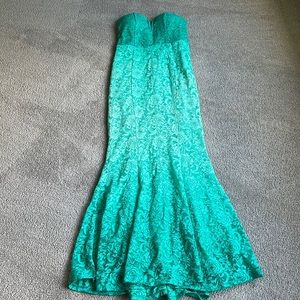 Small green evening gown